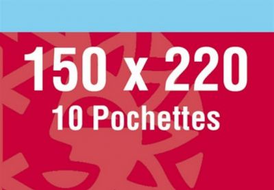 Pochettes double soudure Noir 150x220mm (x10) Yvert