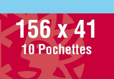 Pochettes double soudure Noir 156x41mm (x10) Yvert