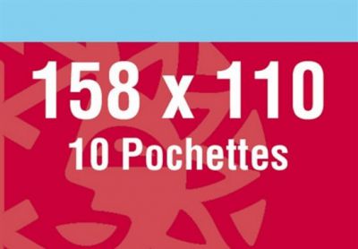 Pochettes double soudure Noir 158x110mm (x10) Yvert