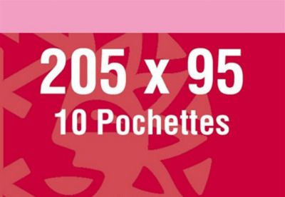 Pochettes double soudure Noir 205x95mm (x10) Yvert