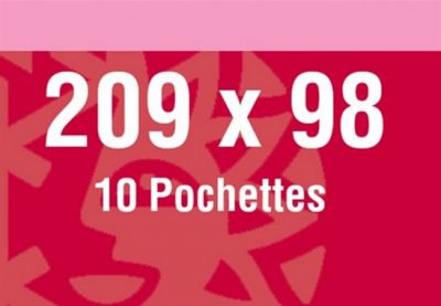 Pochettes double soudure Noir 209x98mm (x10) Yvert