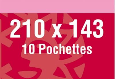Pochettes double soudure Noir 210x143mm (x10) Yvert