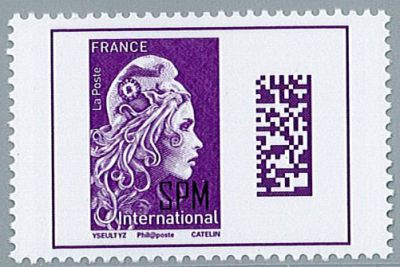 Saint Pierre et Miquelon TVP Violet Marianne l\'engag�e 2020