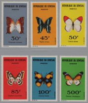 Sénégal 226/231 Papillons 1963