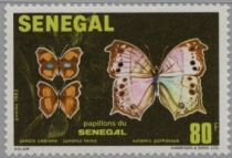 Sénégal 566/569 Papillons 1982