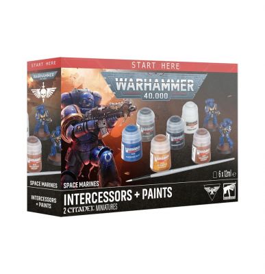 Space Marines Intercessors (avec 6 peintures et pinceau)
