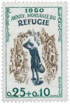 Timbre 1253 France 1960