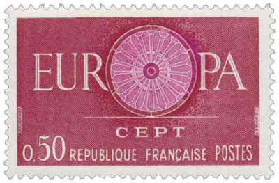Timbre 1266 � 1267 France 1960