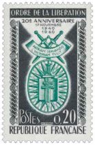 Timbre 1272 France 1960
