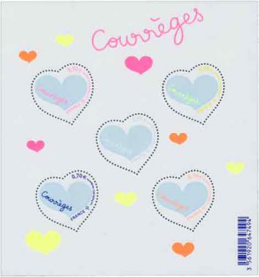Timbre Bloc France Courr�ge Saint Valentin 2016