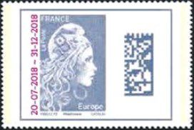 Timbre France Paire Marianne l\'engag�e Surcharg�es 2018