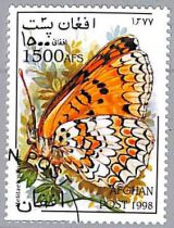 Timbres Afghanistan Papillons 1998 6 valeurs