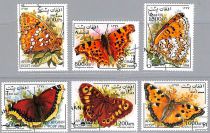 Timbres Afghanistan Papillons 1998 6 valeurs