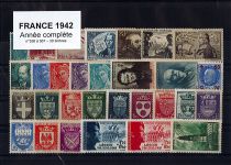 Timbres France Année Complète 1942 