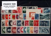 Timbres France Année complète 1949 