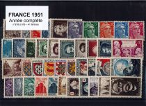 Timbres France Année Complète 1951 