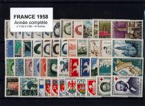 Timbres France Année Complète 1958 