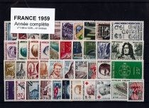 Timbres France Année Complète 1959 