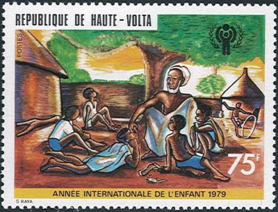 Timbres Haute Volta Ann�e Internationale de l\'Enfant 1979