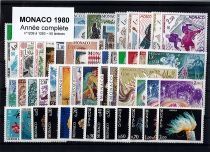 Timbres Monaco Année Complète 1980