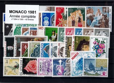 Timbres Monaco Anne Complte 1981
