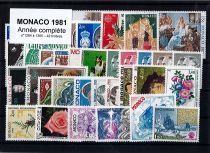 Timbres Monaco Année Complète 1981