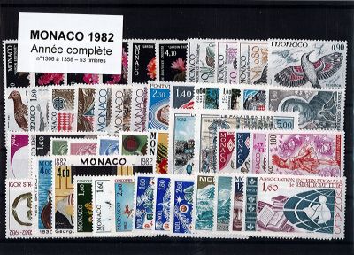 Timbres Monaco Ann�e Compl�te 1982