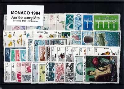 Timbres Monaco Ann�e Compl�te 1984