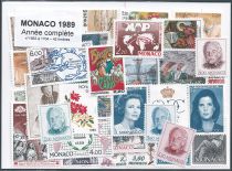 Timbres Monaco Année Complète 1989