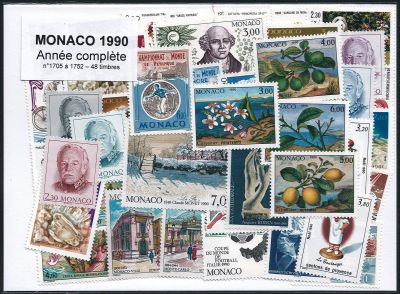 Timbres Monaco Ann�e Compl�te 1990