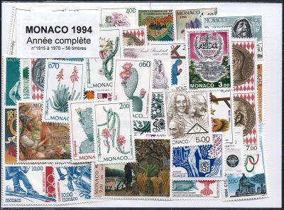 Timbres Monaco Ann�e Compl�te 1994 