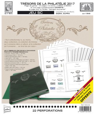 YVERT France Les Tr�sors de la Philat�lie 2017 avec pochettes Yvert Feuilles Compl�mentaires pr�-imprim�es